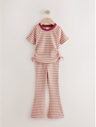 Next - Meisjes - Set van T-shirt en broek met wijde pijpen - Roze