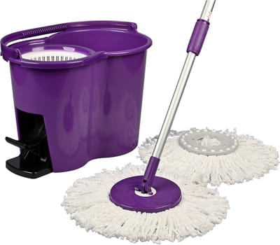 Vloerwisser Supa Mop met Pedaal & Pompsteel - Paars