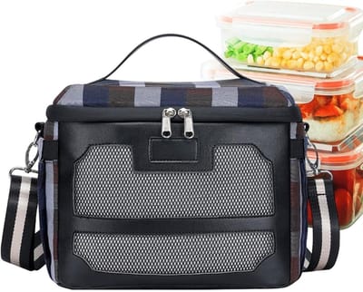 Koeltas - Isolatietas Lunchbox - Buitenactiviteiten - Waterdichte Stof - 26x16x20cm - Zwart