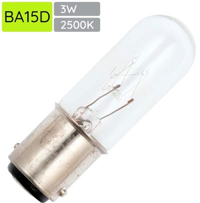 Signaallamp Ba15d 30V 3W - 100 mAh - Per stuk - T16 Gloeilamp Ø16mm - 54mm - 2500K - Dimbaar