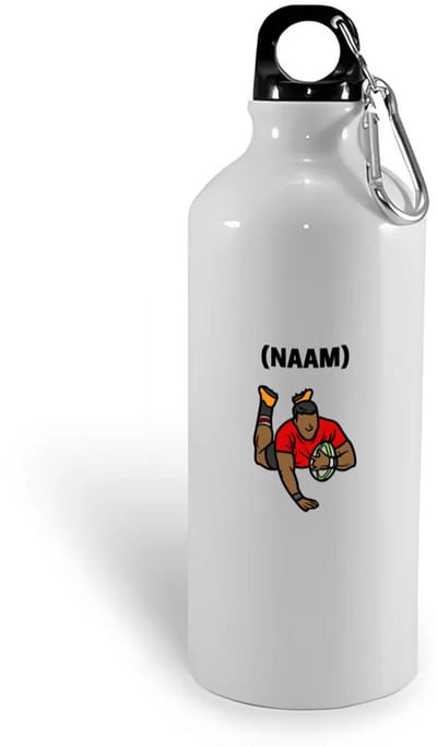 Hacebo® - Rugby met eigen naam waterfles - Rugby - Rugbyer - Sport - water fles - 400ML