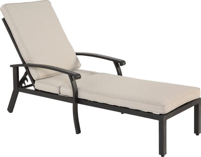 Ligbed Tuin - Aluminium Ligbed Met Kussen - Verstelbaar Zonnebed 5 Standen - 204x58x100cm - Verstelbare Rugleuning - Zwembad En Tuin Beige