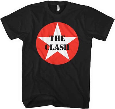 The Clash - Star Badge Heren T-shirt - S - Zwart