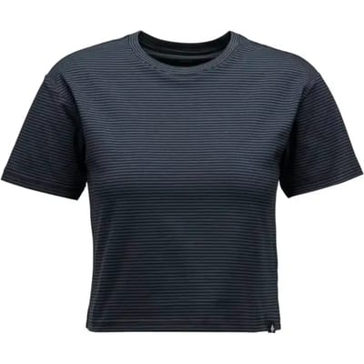 Korte gestreepte t-shirt voor dames Black Diamond