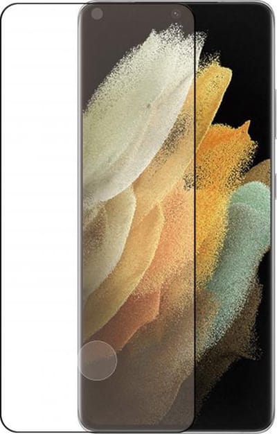 Azuri curved tempered glass screenprotector - Zwart frame - Samsung Galaxy S21 Ultra