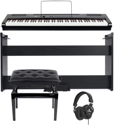 Digitale piano 88 toetsen - Met gratis lessen - Fazley FSP-500-BK