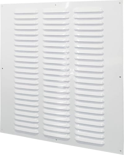 Metalen Ventilatierooster - Ventilatierooster met gaas - Luchtcirculatie Verbeteren - Ingebouwd Insectennet - 305 x 35 cm - Wit