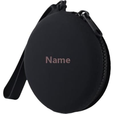 Impression de nom gratuite Cadeau surprise Boîte de rangement pour bébé Design durable de haute qualité Sûr pour les enfants Étui pour sucette Sac en silicone Plus attentionné Plus black