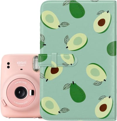 96 Pockets Foto Album voor 3" Film - Geschikt voor Fuji Mini EVO/Mini 12/11/9/8/7+/25/90 Camera - Perfect voor Digitale Fotografie en Herinneringen in Avocado Design