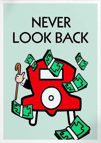 Never Look Back (Monopoly) | Poster | A3: 30 x 40 cm
