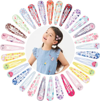 40 Stuks - Meisjes Haarspeldjes Gebloemd - Haarclipjes - 20 printjes - Kinder Haaraccessoires