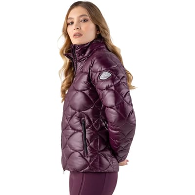 Vrouwelijke paardrijdjas met capuchon Equiline Gasic