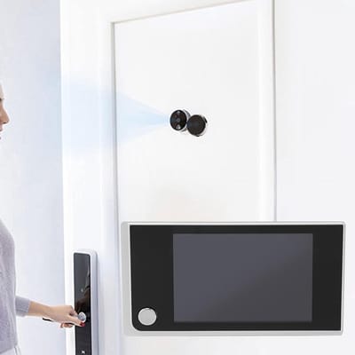 Digitale Deurcamera - Kijkgaatje Camera - Huisbeveiliging - 120 Graden Groothoek - 35 Inch LCD - Zilver