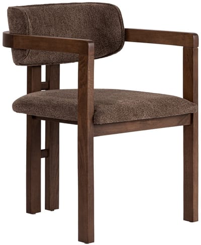 Asir - Stoel - Bruin, donker walnoot - Frame: 100% beukenhout - 85 x 58 x 58 cm