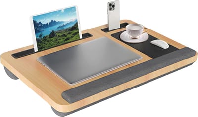 HEZIVO® Schootdienblad met Kussen - Schoottafel - Laptoptafel Schoot - Laptopkussen - Met Polssteun