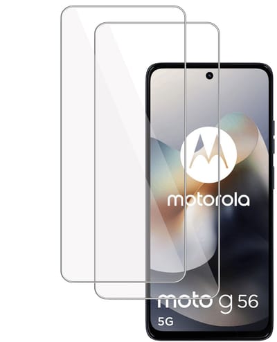 2x TechNow Screenprotector geschikt voor Motorola Moto G56 Screenprotector - Gehard Glas - Rounded - Proteqt+