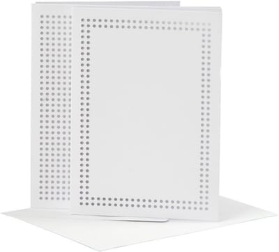 CC Borduurkaarten 10,5x15 cm Wit 6 stuks