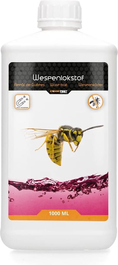 Knock Pest Control Wasp Bait 1 liter - Ongedierteval - Kant- en Klare Wespenlokstof - Ook geschikt voor vliegen - Zonder Biociden