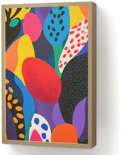 Wandlamp 40x60 cm - Oplaadbaar - Bloemen - Bladeren - Abstract - Rood - Wandlampen binnen woonkamer - Slaapkamer lamp - Decoratieve nachtlamp - Vloerlamp draadloos