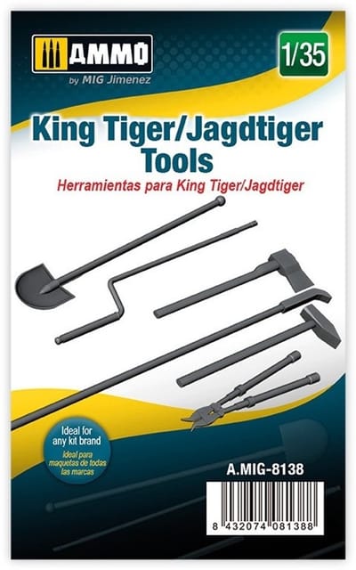AMMO by Mig Jimenez Modelbouwpakket - AMMO MIG 8138 King/Jagd -Tiger Tools Resin onderdeel - 1:35 - Modelbouw