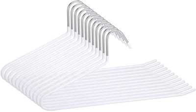 Dailygoods- Broekhangers Antislip - 12 Stuks - Ruimtebesparend - Metalen Kleerhangers - Voor Broeken/Jeans - Efficiënte Organisatie