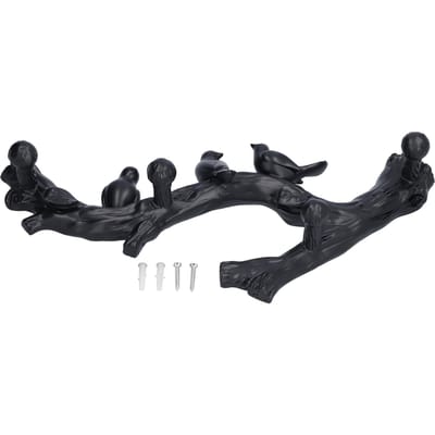 Crochet Décoratif Forme Branche Oiseau Noir Tridimensionnel Mural Accessoires Décoration Maison Type 2