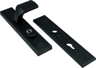 Ami Veiligheids schildgarnituur SKG - deurdikte 53/57 mm - KT 72 - Zwart ral 9005 STR - zonder gatdeelkruk