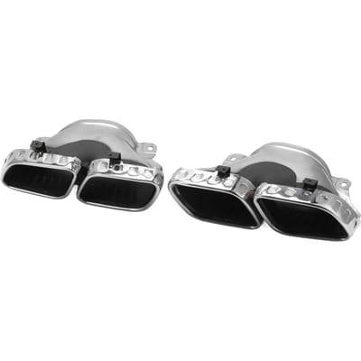 Zilver Chroom 304 Roestvrij Staal Quad Uitlaatpijpen Vervanging voor Mercedes‑AMG GLE63 W167 V167 C167 GLS63 X167 2020Omhoog gray