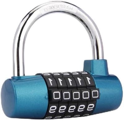 Hangslot - Cijferslot Koffer - Bagage Beveiligen - Duurzame Zinklegering - 69 mm x 72 mm - Blauw