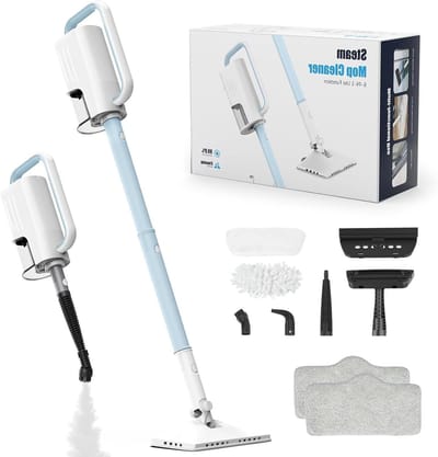 Stoomreiniger - Stoomdweil - Vloeren Reinigen - 6-in-1 Multifunctioneel - 400 ml Tank - Saffier Blauw