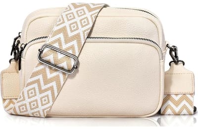 GELLDG Handtas - Schoudertas voor dames - Draagtas voor dames - Kleine schoudertas voor dames - Crossbodytas van PU-leer - Modieuze tas - met afneembare schouderriem - Beige