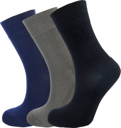 Bamboe Sokken - 3 paar - Zwart/Grijs/Blauw - Maat 47-50 - Green Bear