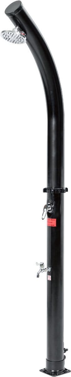 Parkside Solar Buitendouche - Zwart - Watertank 18L - Grote douchekop 15cm - Voetdouche - click-systeem - 226cm Hoog