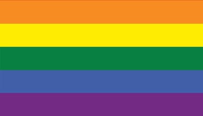 Fotobehang Flag Rainbow Gay Pride | XL - 208cm x 146cm | 130g/m2 Vlies