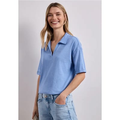 Jersey poloshirt met korte mouwen