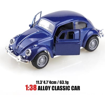 (Verpakt) 1:38 Klassieke Schattige Kever Legering Pull-Back Auto, Retro Stijl, 1:Schaal 38, Kinderspeelgoed
