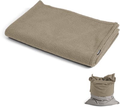 Zitzakhoes ‘Das Kuschelcover’ van bouclé teddy stof, indoor hoes voor zitzak of fauteuil in taupe bruin