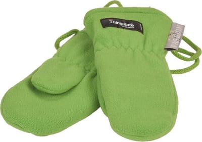 P&T Wanten Kinderen met Touwtje - Fleece - Thinsulate Voering - Fel Groen - 2j