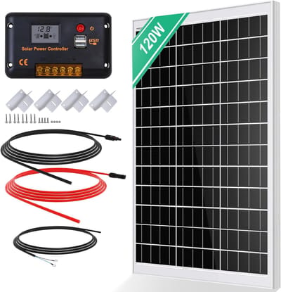 CLGP® Zonnepanelen Compleet Pakket - Zonnepaneel - Plat Dak - 120W