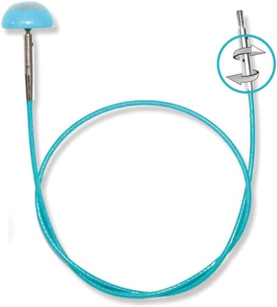 Verwisselbare Kabel - Breikabel Rondbreien - Creatief Breien - 360° Draaisysteem - 100 cm - Blauwgroen