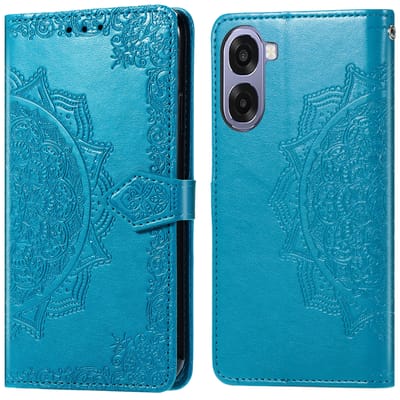 imoshion Hoesje - Geschikt voor Oppo A6x (5G) / Oppo A6x (4G) - Mandala Bookcase - Turquoise