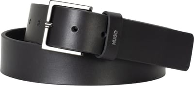 HUGO leren heren riem - zwart