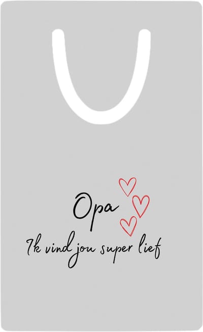 Hacebo® - opa ik vind jou super lief metalen boekenlegger - Opa - de liefste opa - verjaardag - cadeautje voor opa - opa artikelen - kado - geschenk Bladwijzer boekenleggers - 7.6 cm x 5cm