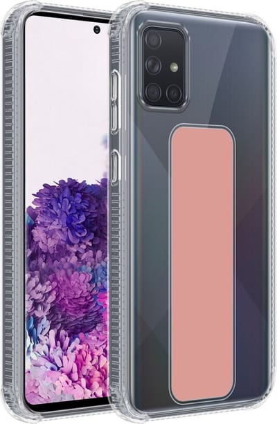 Cadorabo Hoesje geschikt voor Samsung Galaxy A71 4G in ROZE - Beschermhoes gemaakt van flexibel TPU silicone Cover Case met houder en standfunctie
