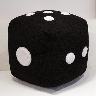 25cm Amusant Dobbelsteen Kussen Zacht Gevuld Pluche Speelgoed Zwart Wit Dobbelsteen Gooi Spel Props Vergelijk Maten Grappig Cadeau Ideaal Voor Feest Entertainment zwart