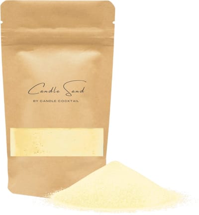 Kaarsenzand | Candle Cocktail | Happy Yellow | 400g Incl. 8 Lonten | Candle Sand | Kaarsparels | Zandkaarsen