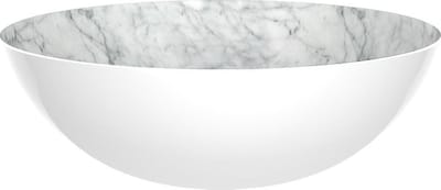 ZAK! Designs Osmos - Serveerschaal - Melamine - ø 27 cm - Wit marmer/wit