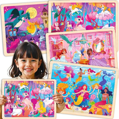 Houten Puzzels Voor Kinderen Van 3 Tot 8 Jaar - Educatief Speelgoed Met Dieren