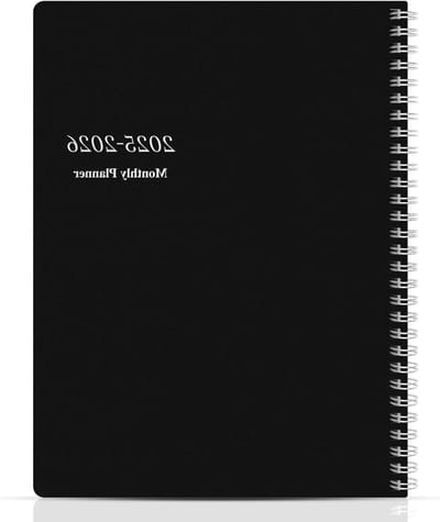 Maandplanner 2025-2026, maandkalender, januari 2025 - december 2026, 24 maanden planner met gewoonte-tracker, 19 x 25 cm, spiraalplanner voor persoonlijke organizer en kantoorbenodigdheden