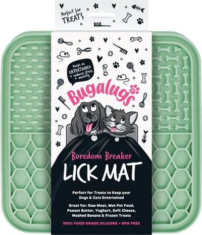Bugalugs likmat voor dieren - Slowfeeder - Honden - Katten - Siliconen - Groen